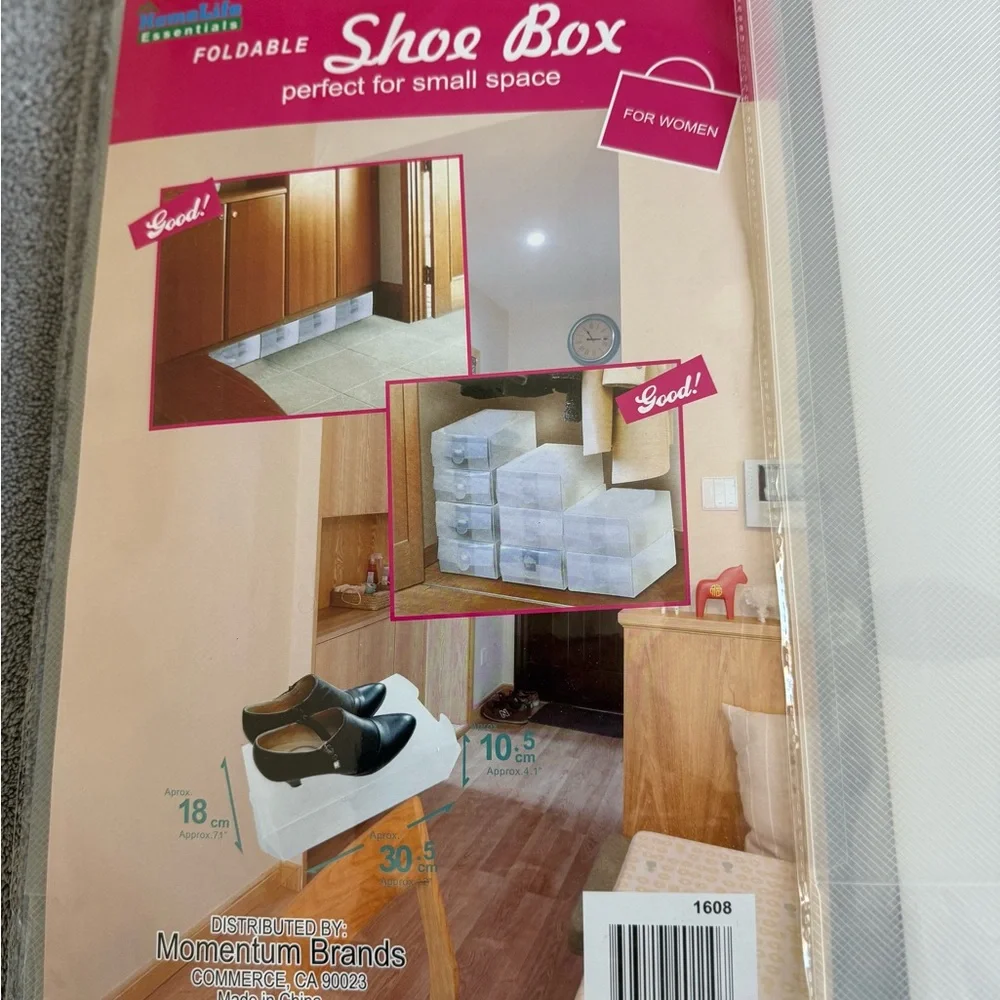 Foldable Clear Shoe Storage Boxes (5). Home Life Essentials